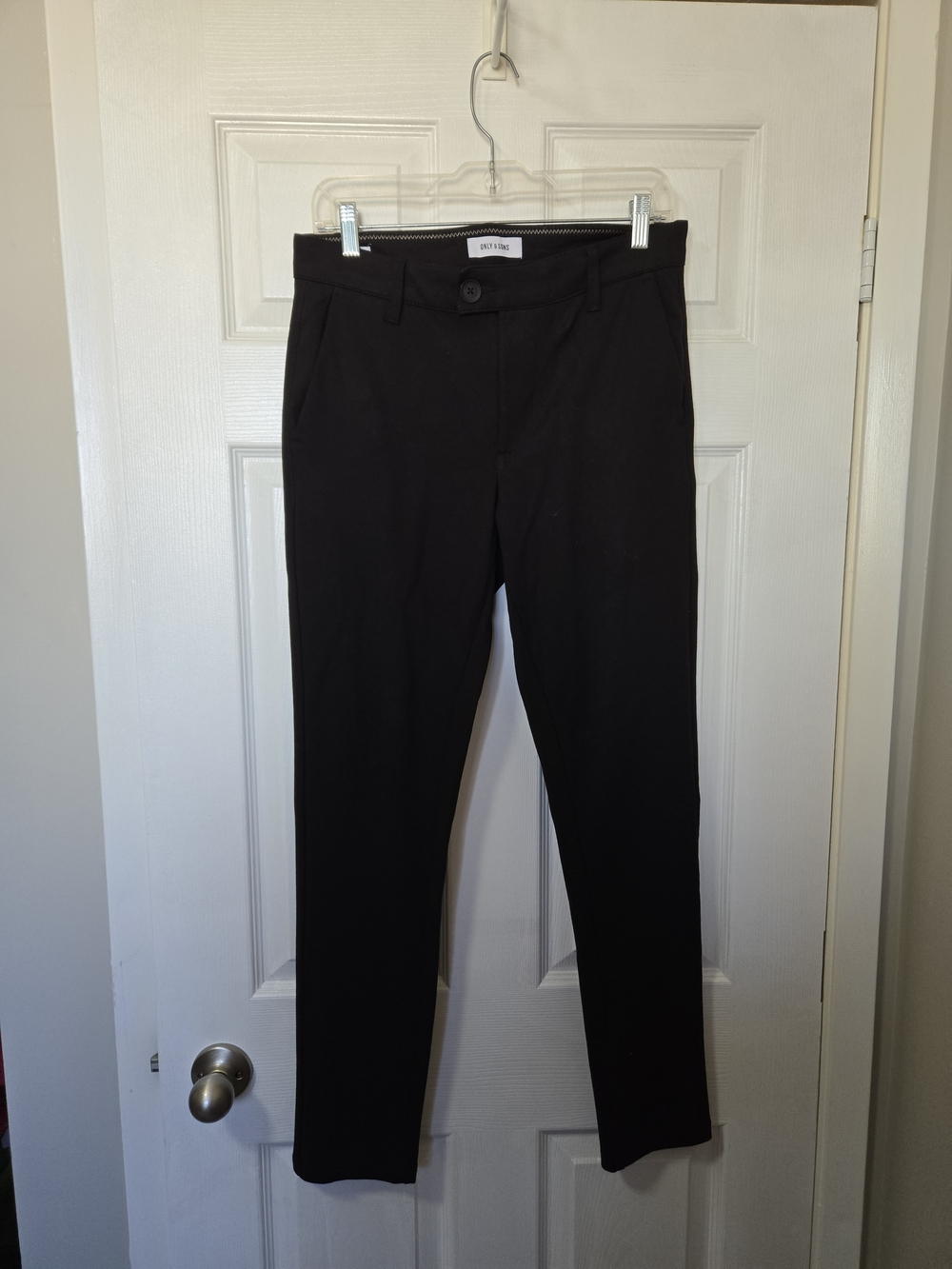 ONLY & SONS Men's Black Slim Dress Trousers